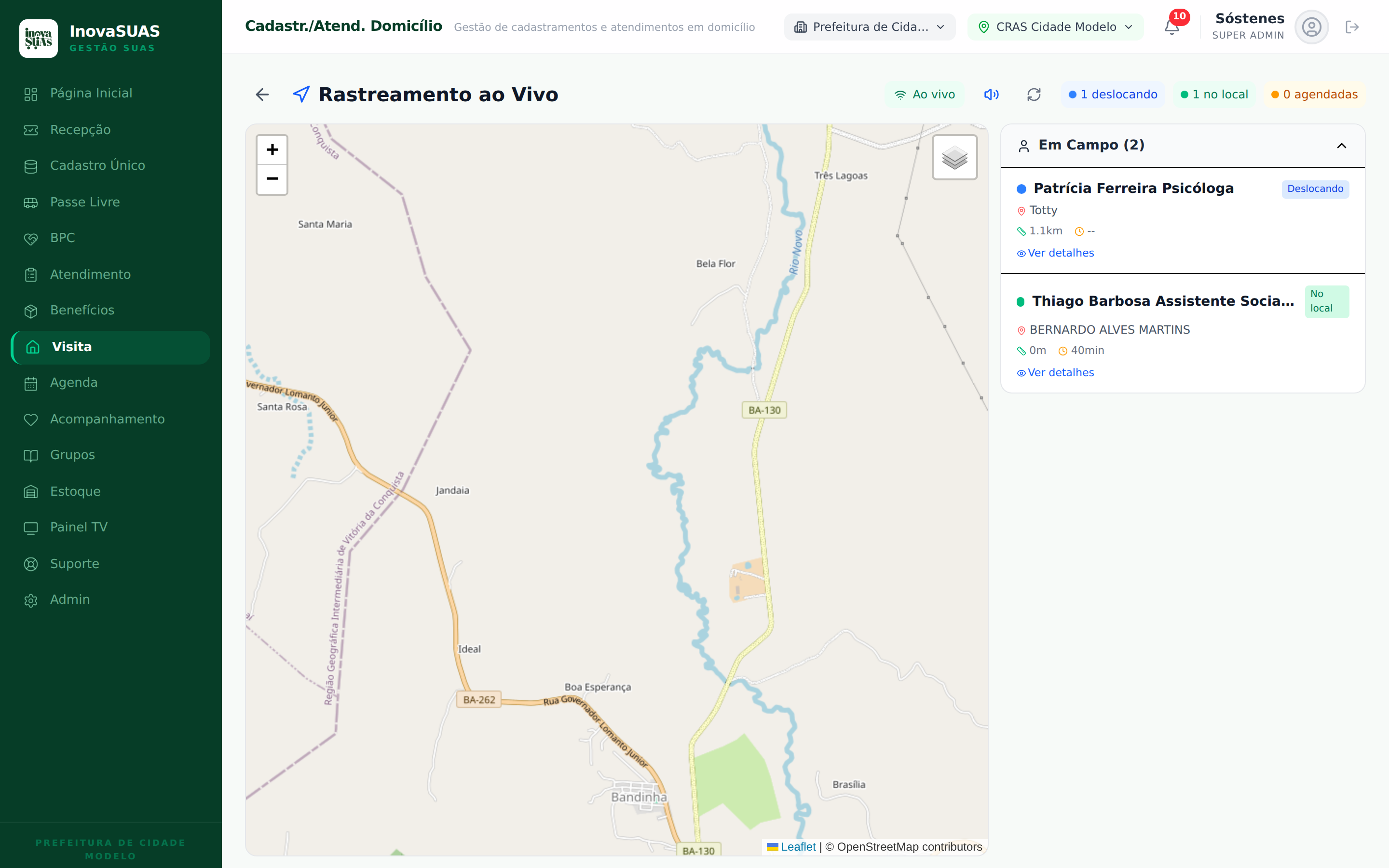 Mapa de visitas